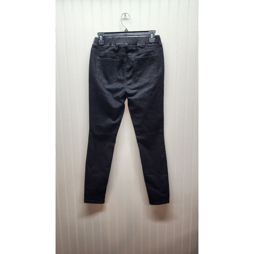 EILEEN FISHER Black Denim Skinny Jeans With Elastic Waistband - Picture 8 of 13